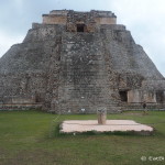 The impressive Adivino (the Pyramid of the Magician or the Pyramid of the Dwarf), Uxmal, Yucatan, Mexico
