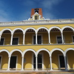 The beautiful Centro Cultural "El Palacio" (Museo de Fortificaciones, Comercio y Navegación), Campeche, Campeche, Mexico