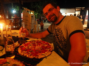 Pizza at Don Mucho's, El Pachan, Chiapas, Mexico