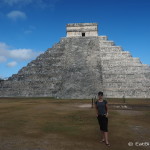 Jo and "El Castillo", Chichen Itza, Yucatan, Mexico