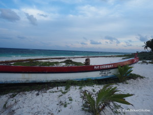Beautiful beach on the Caribean Coast near Playa Del Carmen, Quintana Roo, Mexico