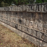 The Tzompantli, or Skull Platform (Plataforma de los Cráneos), Chichen Itza, Yucatan, Mexico