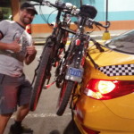 A taxi with a bike rack - how cool! Panama City, Panama