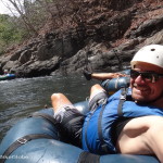 David tubing down the Rio Negro, Rincón de la Vieja, Guanacaste, Costa Rica
