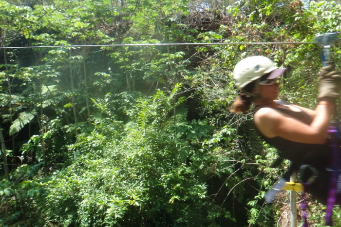 Costa Rica - Jo on the Canyon Canopy Tour!