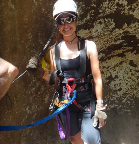 Costa Rica - Jo on the Canyon Canopy Tour!