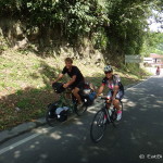 A female cyclist from Manizales joined us on our climb up to Manizales