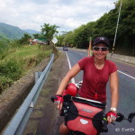 Jo on the way up to Manizales