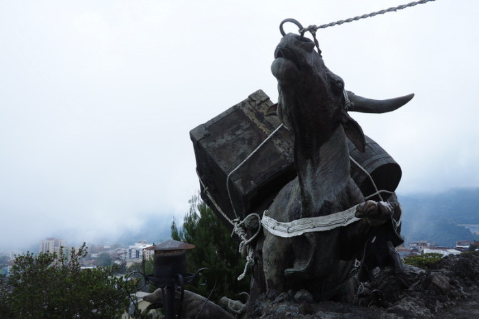 Colombia - The amazing Monumento a los Colonizadores, a sculpture depicting the progression of the people from Medellin to Manizales and the hardships they endured, Manizales