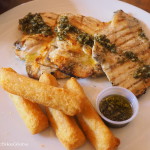 Yum - grilled chicken breast with fried cassava roots, Beta Town Bar & Grill, Salento