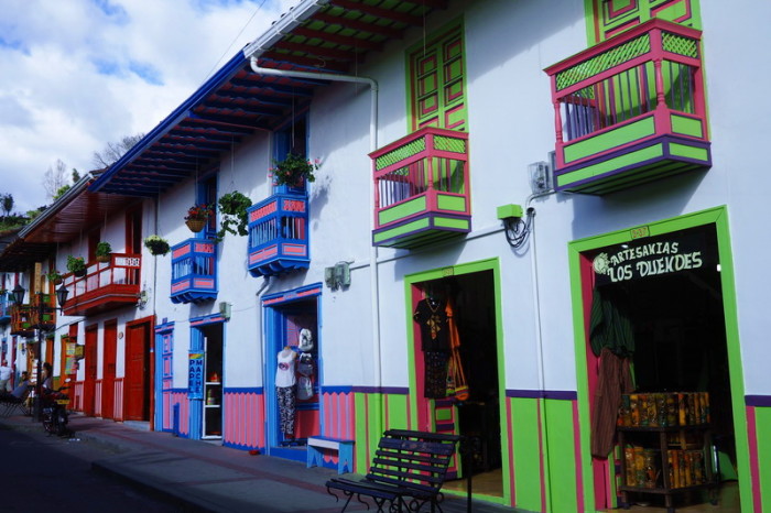 Colombia - Colourful buildings in Salento 