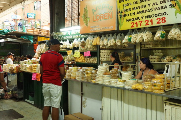 Colombia - Arepa Stall (Arepa is the bread of choice in Colombia)