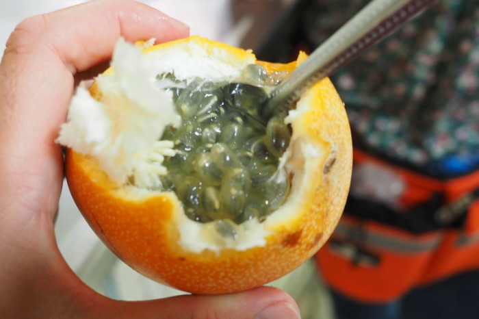 Colombia - Inside of a Maracuya (Yellow Passion Fruit)