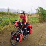 We cycled out of Pasto on a little dirt track!
