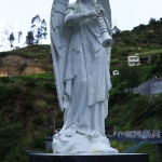 Statue outside of the Las Lajas Sanctuary