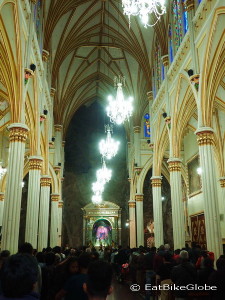 Inside the Las Lajas Sanctuary