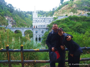 The Las Lajas Sanctuary, a basilica church built within the canyon of the Guáitara River