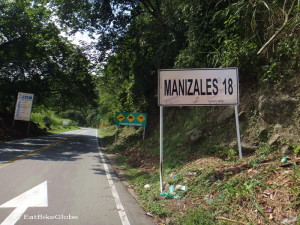 On our way to Manizales - it was pretty much uphill for 18kms from here!