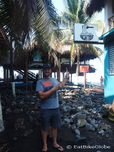 The damage after the huge tidal waves, El Tunco, El Salvador