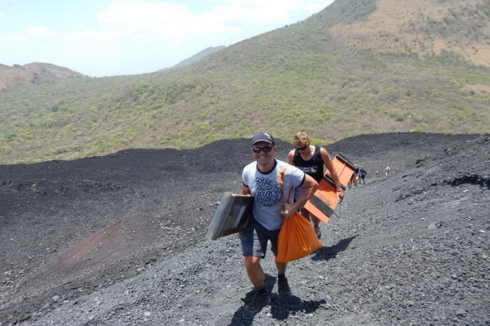 Nicaragua - Climbing Cerro Negro Volcano for some volcano boarding!
