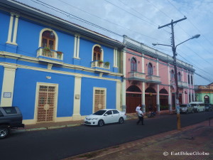 Pastel coloured  colonial buildings, Granada, Nicaragua