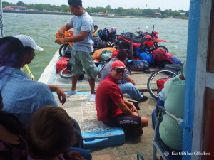 Catching a local boat to Ometepe Island, Nicaragua