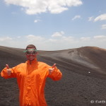 David getting ready to volcano board down Cerro Negro Volcano