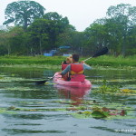 Paty and Simon kayaking the Granada Islets, Granada, Nicaragua