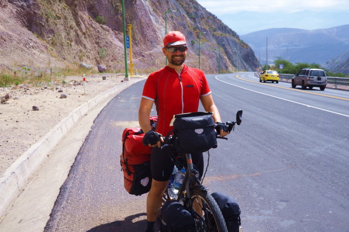 Ecuador - David on the final climb up to Qutio 