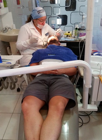 Ecuador - David taking advantage of Equador's excellent dental  profession