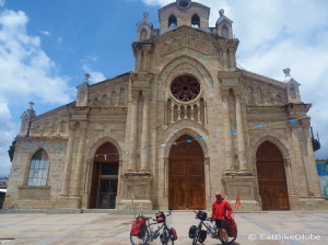 David outside a stunning church in Saraguro