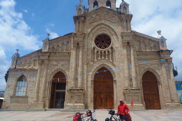 Ecuador - David outside a stunning church in Saraguro
