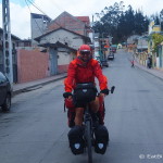 David cycling the back streets of Saraguro