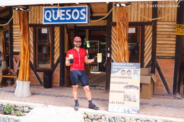 Ecuador - At the top of one big climb we found a local Cheese shop!