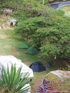 Our tents lined up at Finca Sommerwind
