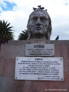 Monument in the Plaza Bolivar, Otavalo