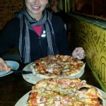 Enjoying the best pizza in Central and South America at Luigi’s Pizza, Huaraz!