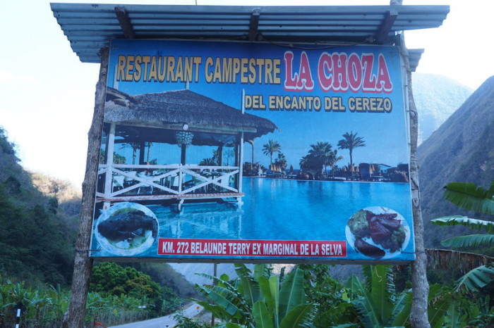 Peru - The lovely La Choza Restaurant on the way to Pedro Ruiz