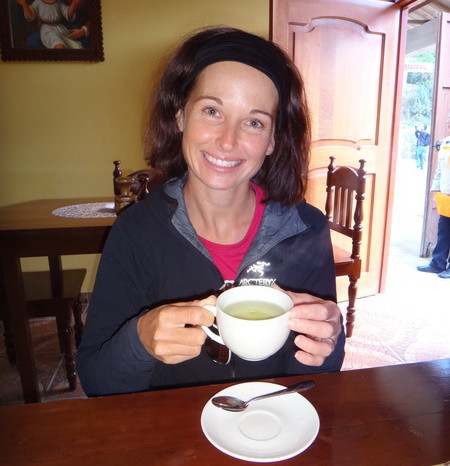 Peru - Jo trying a coca tea