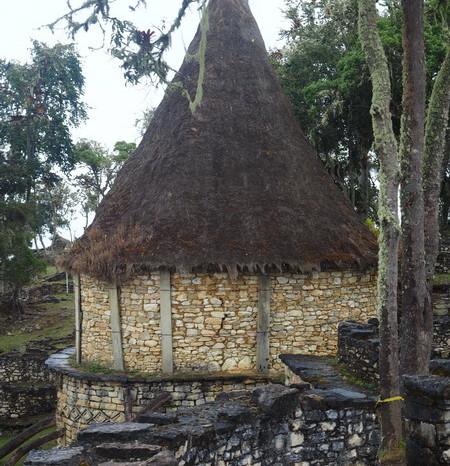 Peru - Re-creation of one of the houses at Kuelap