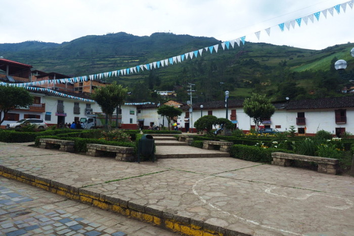 Peru - The lovely town square of Leymebamba!