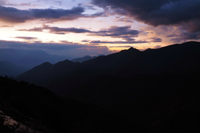 Peru - Sunset on the descent from the Calla Calla Pass