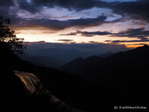 Sunset on the descent from the Calla Calla Pass