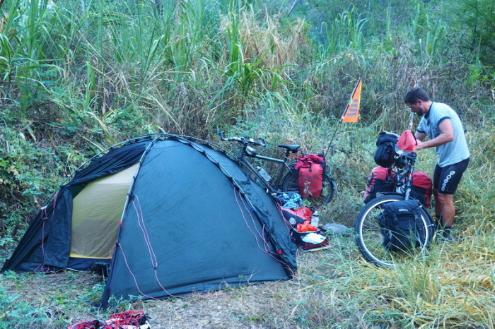 Peru - Our river campsite on the way to Pedro Ruiz