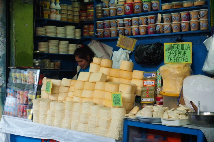Peru - Cheese shop, Huancayo Market