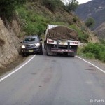 The road became quite narrow on the way to La Esmeralda