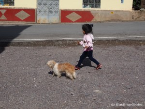 The cute little girl who followed us around calling "Gringos" in La Esmeralda