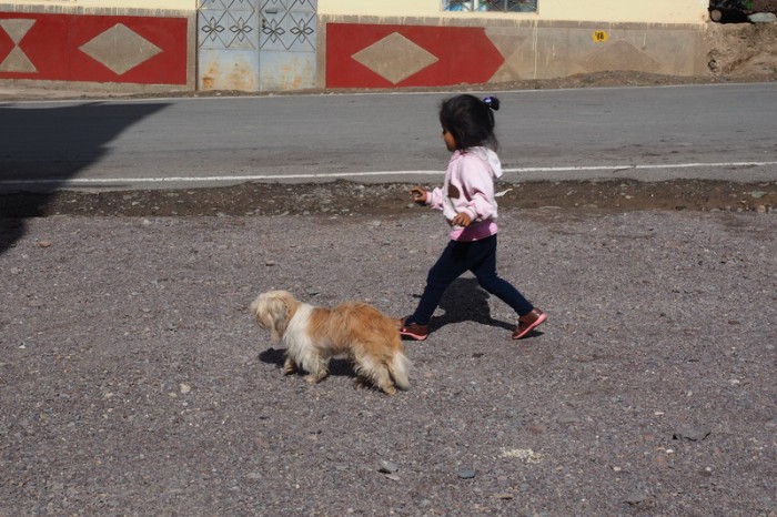 Peru - The cute little girl who followed us around calling "Gringos" in La Esmeralda