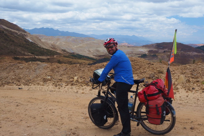 Peru  - We cycled past a huge gold mine on the way to Angasmarca