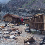 On the other side of the river we came across a series of shacks belonging to the gold prospectors. They didn't have water (which we needed), but they had Inca cola!